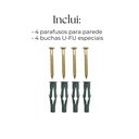Ver imagem 6 de 2 Suportes para Vinho Adega Vertical Aço Reforçado de Parede Porta Garrafa Branco