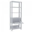 Ver mais imagens de Kit 2 Estantes Multiuso Alta 4 Prateleiras 1 Porta 166CMX126CM Match Artely Branco