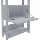 Ver imagem 4 de Kit 2 Estantes Multiuso Alta 4 Prateleiras 1 Porta 166CMX126CM Match Artely Branco