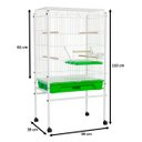 Ver imagem 2 de Viveiro Grande para Calopsita Papagaio Ringneck Aves Luxo - Verde