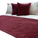 Ver imagem 2 de Kit Peseira Cotele King com 2 Capas de Almofada: Vinho