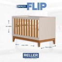 Ver imagem 6 de Berço Americano Flip Areia Acetinado Savana com Colchão - Reller