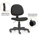 Ver imagem 4 de Cadeira de Escritório Ergonômica Executiva Estofada sem Braço Preto