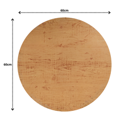 Mesa Bistrô Baixa Estrutura Aço Tampo Mdf Cozinha Bar Redondo Mel - 3