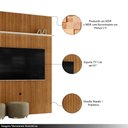 Ver imagem 3 de Painel Decorativo 245cm Sanson Frisado Mdp até 65 Cinamomo/offwhite G97 - Gran Belo