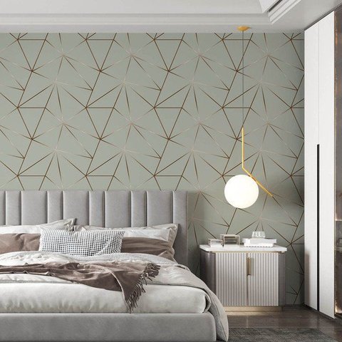 Papel de Parede Adesivo Zara Verde Acinzentado e Marrom Gh Papel de Parede 2,5m