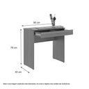 Ver imagem 3 de Mesa para Computador Paris Preto C/ Gaveta Porta Itens com Divisória