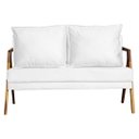 Ver imagem 3 de Kit 1 poltrona Marilia + Namoradeira Marilia Recepçãoo - Courino Branco