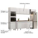 Ver imagem 3 de Armário de Cozinha Modulada 5 Peças CP18 com Pia Inox Branco - Lumil Lumil Móveis