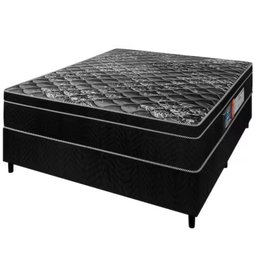 Cama Box de Casal Portobel Diplomata Orthopedic com Espuma D-33 65x138x188cm - Preto - 2