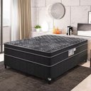Ver imagem 1 de Cama Box de Casal Portobel Diplomata Orthopedic com Espuma D-33 65x138x188cm - Preto