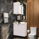 Ver imagem 1 de Conjunto para Banheiro com Aéreo Kappesberg Celeste 2 Peças Branco 80cm