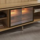Ver imagem 6 de Rack com Painel para TV 75 Polegadas Vidro Reflecta 100% MDF LED Lincoln Float 178cm Carvalho