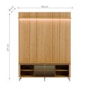 Ver imagem 3 de Rack com Painel para TV até 75 Polegadas Vidro Reflecta 100% MDF com LED Lincoln Float 178cm -