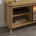 Ver imagem 5 de Rack com Painel para TV 75 Polegadas Vidro Reflecta 100% MDF LED Lincoln Float 178cm Carvalho