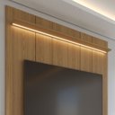 Ver imagem 3 de Rack com Painel para TV 75 Polegadas Vidro Reflecta 100% MDF LED Lincoln Float 178cm Carvalho