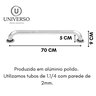 Barra / Corrimão de Apoio 70 Cm para Banheiro Auxilio para Idoso ou Pcd - 6