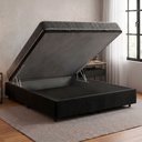 Ver imagem 3 de Cama Box Baú Viúva Preto + Colchão Espuma D23 Zidi Washington 128x188x56cm