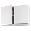 Ver mais imagens de Kit Área de Serviço e Lavanderia com 02 Armários Aéreo 80cm e 60cm 100% Mdf Branco - Desk Design Lux