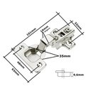 Ver imagem 2 de 4pç Dobradiça Caneco Pressão Curva Porta Armário Móveis 35mm