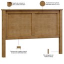 Ver imagem 3 de Cabeceira de Madeira Maciça para Cama Queen Mazzaro F06 Freijó - Lyam Decor