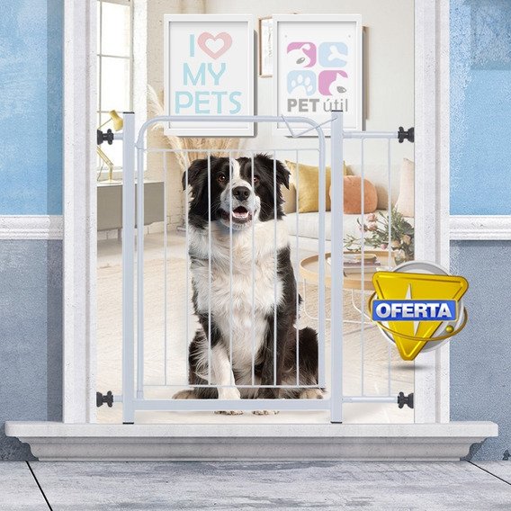Grade Portão Proteção Pet Cachorro 69 A 84 Cm Criança Cães