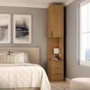 Ver imagem 5 de Mesa de Cabeceira Modulada 1 Porta 3 Gavetas 100% MDF Clean Altezza
