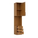 Ver imagem 4 de Mesa de Cabeceira Modulada 1 Porta 3 Gavetas 100% MDF Clean Altezza