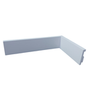 Ver imagem 1 de Kit 10 Barras Rodapé Poliestireno 5cm de Altura Liso Branco (5x1x240cm) - Formix 3d