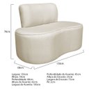 Ver imagem 3 de Sofá Curvo 2 Lugares Amsterdã 130cm Bouclé - Doce Sonho Móveis