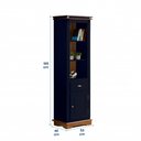 Ver imagem 3 de Torre Manchester 01 Porta 01 Gaveta 02 Prateleiras 2035 Linz Móveis - Azul Petróleo/imbuia Glazer