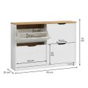 Ver imagem 5 de Sapateira Basculantes Madeira 24 Pares Basil Mel Branco Idimex