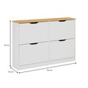 Ver imagem 4 de Sapateira Basculantes Madeira 24 Pares Basil Mel Branco Idimex