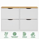 Ver imagem 6 de Sapateira Basculantes Madeira 24 Pares Basil Mel Branco Idimex