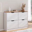 Ver imagem 2 de Sapateira Basculantes Madeira 24 Pares Basil Mel Branco Idimex