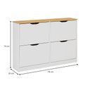 Ver imagem 4 de Sapateira Basculantes Madeira 24 Pares Basil Mel Branco Idimex