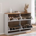 Ver imagem 3 de Sapateira Basculantes Madeira 24 Pares Basil Mel Branco Idimex