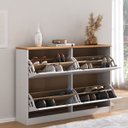 Ver imagem 3 de Sapateira Basculantes Madeira 24 Pares Basil Mel Branco Idimex