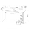 Mesa de Escritório 3 Gavetas Tecno Mobili - Branco - 4