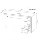Ver imagem 4 de Mesa de Escritório 3 Gavetas Tecno Mobili - Branco