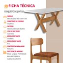 Ver imagem 6 de Sala de Jantar Mesa Star 120cm Tampo Laqueado com Vidro Canto Moeda e 4 Cadeiras Star