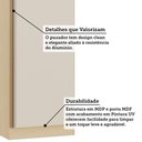 Ver imagem 2 de Guarda Roupa Sapateira Modulado Mônaco 1 Porta de Bater sem Gavetas MDF MDP Carvalho-Off White