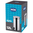 Ver imagem 2 de Lixeira Inox 12l C/pedal Agata Mor 8223