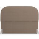 Ver mais imagens de Cabeceira Cama Box Casal 140cm Lanna com Puff Recamier Doha W01 Bouclê Bege - Lyam Decor