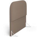 Ver imagem 2 de Cabeceira Cama Box Casal 140cm Lanna com Puff Recamier Doha W01 Bouclê Bege - Lyam Decor