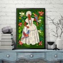 Ver imagem 2 de Quadro Decorativo Cultura Baiana 24x18cm:madeira Branca