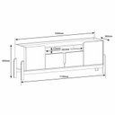 Ver imagem 3 de Rack com Mesa de Centro e Mesa Lateral 1,70m MDF Sala de Estar Bege Off White Cedro Lizz