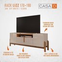 Ver mais imagens de Rack com Mesa de Centro e Mesa Lateral 1,70m MDF Sala de Estar Bege Off White Cedro Lizz