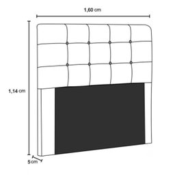 Cabeceira Estofada Cama Box Queen 160 cm Suede Cinza - 4