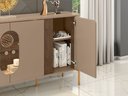 Ver imagem 4 de Buffet Tambaú Design Orgânico LED Portas Vidro Refletivo:Fendi/Carvalho